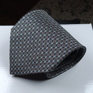 Mondo Uomo Geometric‎ Black and Gray Men's Silk Tie